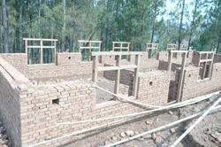 A school in Nepal being built by volunteers