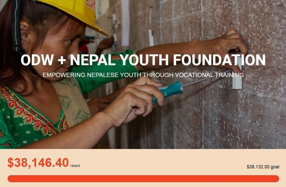 NYF's partnership with One Day's Wages: A successful Vocational Education project!